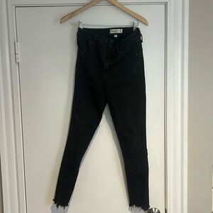 Abercrombie and Fitch black curve love supper skinny ankle jeans